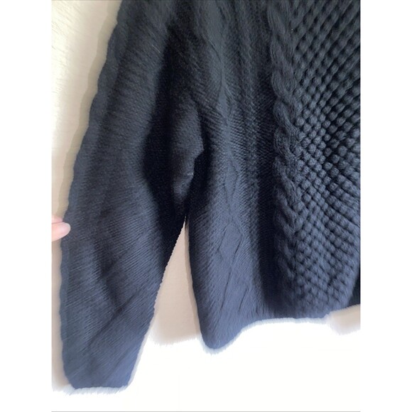 Vintage Cambridge Spirit Wool Fisherman Cable  Knit Cardigan Sweater Button M - Picture 8 of 12